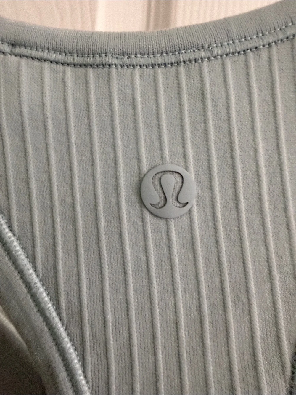 Lululemon Ribbed Racerback Tank Top - Light Blue - Picture 3 of 4